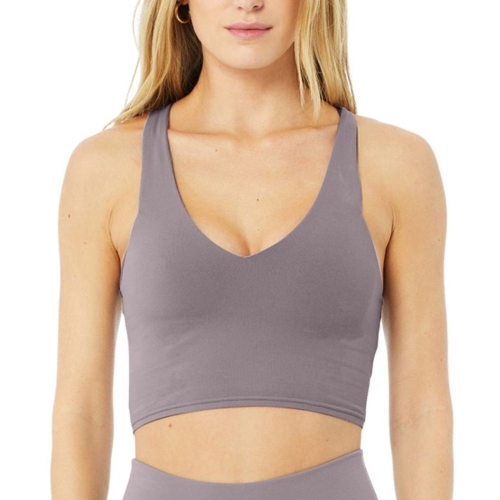 Alo yoga real bra tank size XS in purple dusk never worn!
